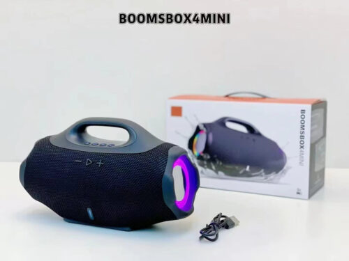 BOMBOX 4 Mini Party Atmosphere Creator: Wireless Portable Subwoofer with Radio & LED Lighting for Multi-Scene Use (High Fidelity Edition)